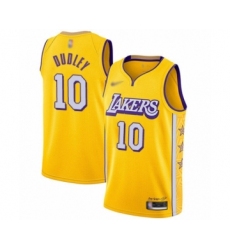 Men's Los Angeles Lakers #10 Jared Dudley Swingman Gold 2019-20 City Edition Basketball Jersey