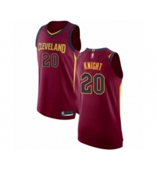 Men's Cleveland Cavaliers #20 Brandon Knight Authentic Maroon Basketball Jersey - Icon Edition