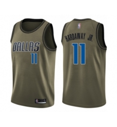 Youth Dallas Mavericks #11 Tim Hardaway Jr. Swingman Green Salute to Service Basketball Jersey
