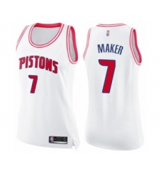 Women's Detroit Pistons #8 Markieff Morris Authentic Royal Blue Basketball Jersey - Icon Edition