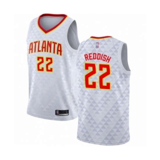 Women's Atlanta Hawks #22 Cam Reddish Authentic White Basketball Jersey - Association Edition