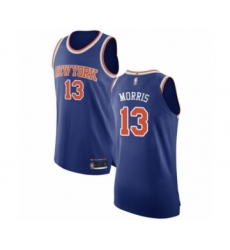 Men's New York Knicks #13 Marcus Morris Authentic Royal Blue Basketball Jersey - Icon Edition
