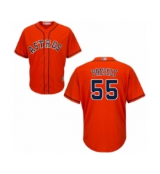 Men's Houston Astros #55 Ryan Pressly Replica Orange Alternate Cool Base Baseball Jersey
