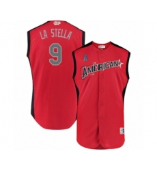 Youth Los Angeles Angels of Anaheim #9 Tommy La Stella Authentic Red American League 2019 Baseball All-Star Jersey