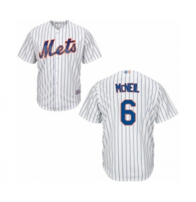 Men's New York Mets #6 Jeff McNeil Replica White Home Cool Base Baseball Jersey
