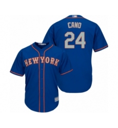 Youth New York Mets #24 Robinson Cano Authentic Royal Blue Alternate Road Cool Base Baseball Jersey
