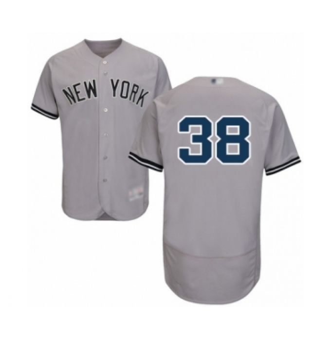 Men's New York Yankees #38 Cameron Maybin Grey Road Flex Base Authentic Collection Baseball Jersey
