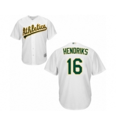 Youth Oakland Athletics #16 Liam Hendriks Authentic White Home Cool Base Baseball Jersey