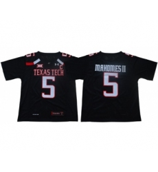 Red Raiders #5 Patrick Mahomes Black Limited Stitched College Jersey