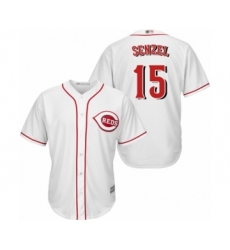 Men's Cincinnati Reds #15 Nick Senzel Replica White Home Cool Base Baseball Jersey