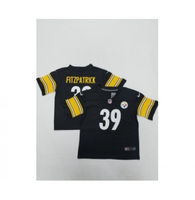 Toddlers Pittsburgh Steelers #39 Minkah Fitzpatrick Black 2022 Vapor Untouchable Stitched NFL Nike Throwback Limited Jersey