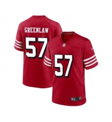 Men's Nike San Francisco 49ers #57 Dre Greenlaw New Red Football Stitched Game Jersey