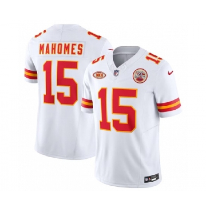 Men's Nike Kansas City Chiefs #15 Patrick Mahomes White 2023 F.U.S.E. NKH Vapor Untouchable Limited Football Stitched Jersey
