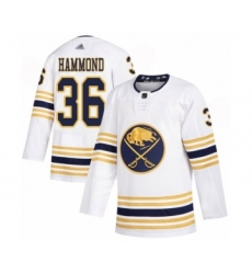 Men's Buffalo Sabres #36 Andrew Hammond Authentic White 50th Season Hockey Jersey