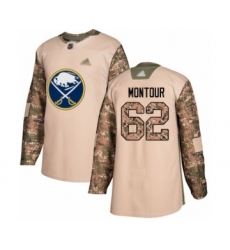 Youth Buffalo Sabres #62 Brandon Montour Authentic Camo Veterans Day Practice Hockey Jersey