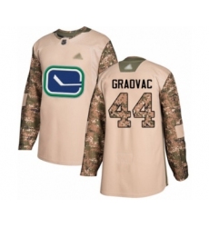Youth Vancouver Canucks #44 Tyler Graovac Authentic Camo Veterans Day Practice Hockey Jersey