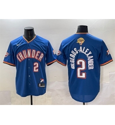Men's Oklahoma City Thunder #5 Luguentz Dort Black Gold 2025 Finals Vapor Stitched Baseball Jersey