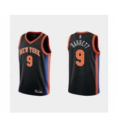 Men's New York Knicks #9 RJ Barrett Black City Edition Stitched Basketball Jersey