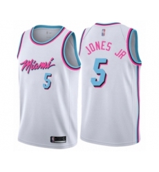 Women's Miami Heat #5 Derrick Jones Jr Swingman White Basketball Jersey - City Edition