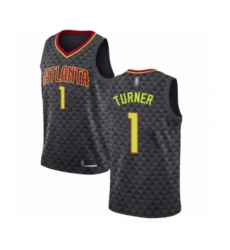 Women's Atlanta Hawks #1 Evan Turner Authentic Black Basketball Jersey - Icon Edition