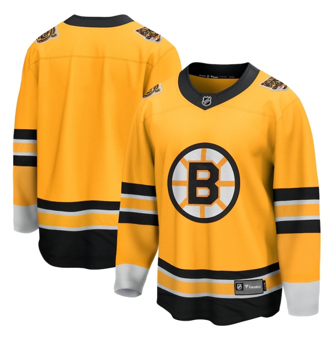 Men's Boston Bruins Fanatics Branded Blank Gold 2020-21 Special Edition Breakaway Jersey