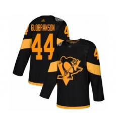 Women's Pittsburgh Penguins #44 Erik Gudbranson Authentic Black USA Flag Fashion Hockey Jersey