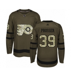 Youth Philadelphia Flyers #39 Nate Prosser Authentic Green Salute to Service Hockey Jersey