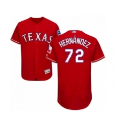 Men's Texas Rangers #72 Jonathan Hernandez Red Alternate Flex Base Authentic Collection Baseball Player Jersey
