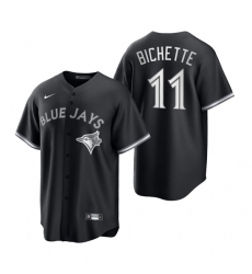 Men's Toronto Blue Jays #11 Bo Bichette Black Stitched MLB Cool Base Nike Jersey