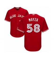 Youth Toronto Blue Jays #58 Tim Mayza Authentic Scarlet Alternate Baseball Player Jersey