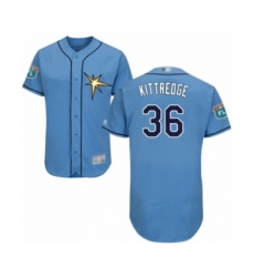 Men's Tampa Bay Rays #36 Andrew Kittredge Light Blue Flexbase Authentic Collection Baseball Player Jersey