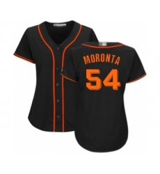 Women's San Francisco Giants #54 Reyes Moronta Authentic Black Alternate Cool Base Baseball Player Jersey