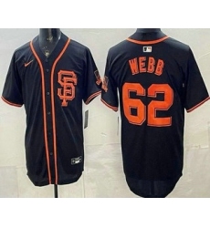 Men's San Francisco Giants #62 Logan Webb Black Limited Jersey