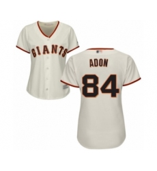Women's San Francisco Giants #84 Melvin Adon Authentic Cream Home Cool Base Baseball Player Jersey