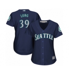 Women's Seattle Mariners #46 Gerson Bautista Authentic Navy Blue Alternate 2 Cool Base Baseball Player Jersey