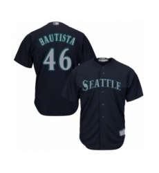 Youth Seattle Mariners #46 Gerson Bautista Authentic Navy Blue Alternate 2 Cool Base Baseball Player Jersey