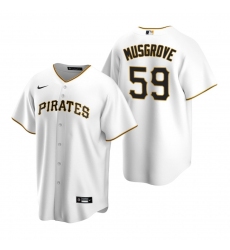 Men's Nike Pittsburgh Pirates #59 Joe Musgrove White Home Stitched Baseball Jersey