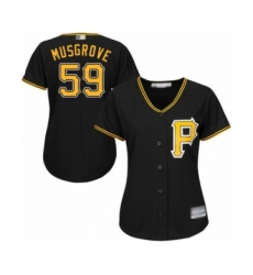 Women's Pittsburgh Pirates #59 Joe Musgrove Authentic Black Alternate Cool Base Baseball Player Jersey