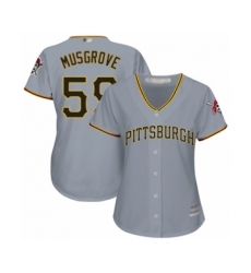 Women's Pittsburgh Pirates #59 Joe Musgrove Authentic Grey Road Cool Base Baseball Player Jersey