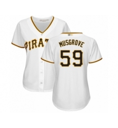 Women's Pittsburgh Pirates #59 Joe Musgrove Authentic White Home Cool Base Baseball Player Jersey