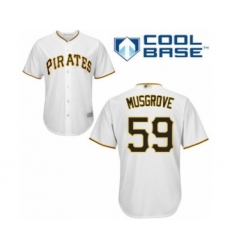Youth Pittsburgh Pirates #59 Joe Musgrove Authentic White Home Cool Base Baseball Player Jersey