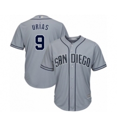 Women's San Diego Padres #9 Luis Urias Authentic Grey Road Cool Base Baseball Player Jersey