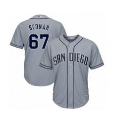 Women's San Diego Padres #67 David Bednar Authentic Grey Road Cool Base Baseball Player Jersey