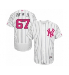 Men's New York Yankees #67 Nestor Cortes Jr. Authentic White 2016 Mother's Day Fashion Flex Base Baseball Player Jersey