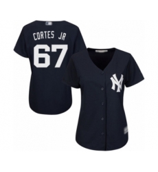 Women's New York Yankees #67 Nestor Cortes Jr. Authentic Navy Blue Alternate Baseball Player Jersey