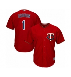 Youth Minnesota Twins #1 Nick Gordon Authentic Scarlet Alternate Cool Base Baseball Player Jersey
