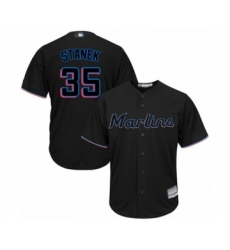Youth Miami Marlins #35 Ryne Stanek Authentic Black Alternate 2 Cool Base Baseball Player Jersey