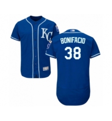 Men's Kansas City Royals #38 Jorge Bonifacio Royal Blue Alternate Flex Base Authentic Collection Baseball Player Jersey