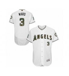 Men's Los Angeles Angels of Anaheim #3 Taylor Ward Authentic White 2016 Memorial Day Fashion Flex Base Baseball Player Jersey