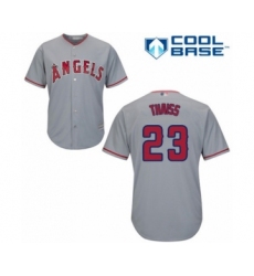 Youth Los Angeles Angels of Anaheim #23 Matt Thaiss Authentic Grey Road Cool Base Baseball Player Jersey